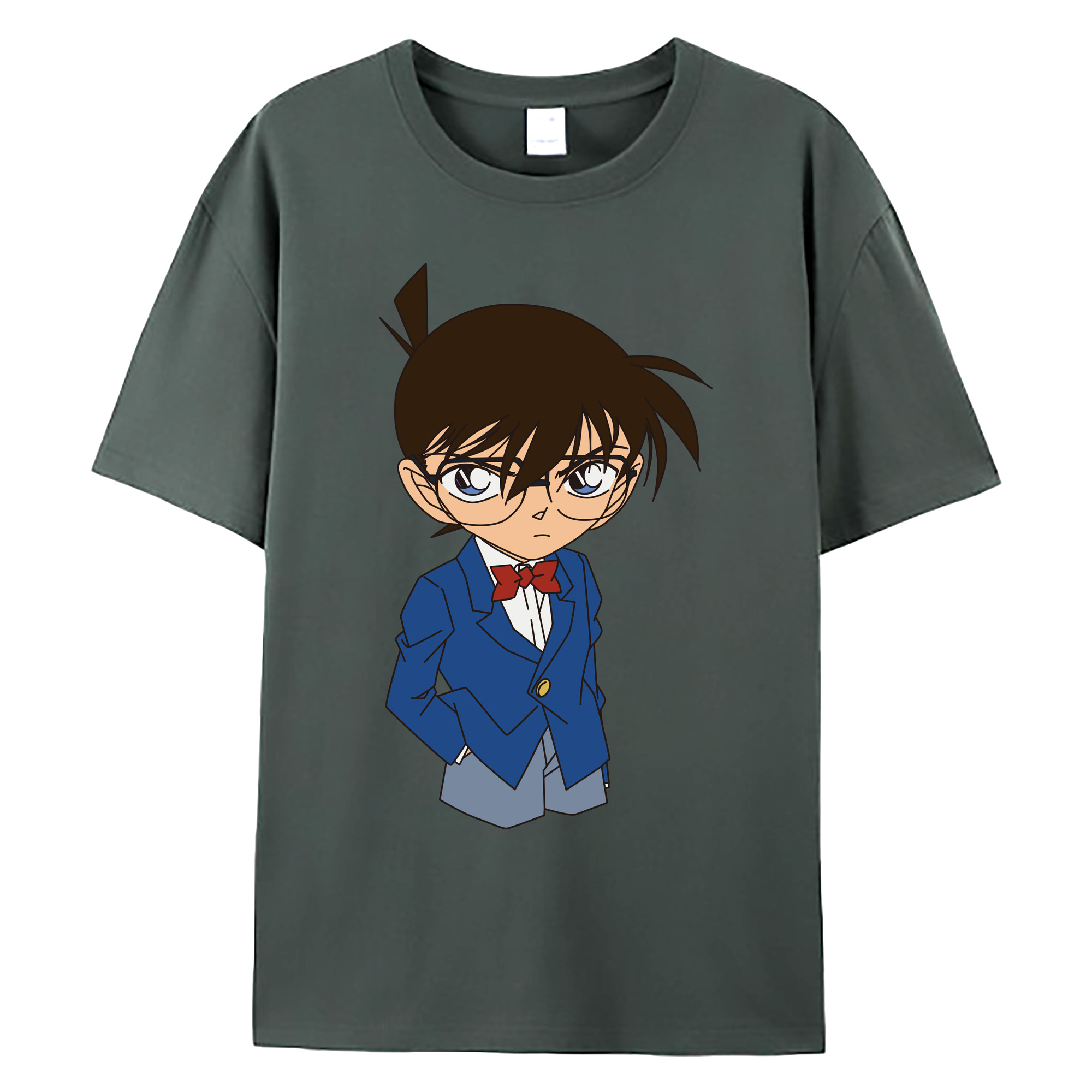 （画像用） 名探偵コナン 江戸川 コナン Detective Conan Conan Edogawa 綿100％ メンズ半袖Tシャツ｜肌触りやわらか＆通気性